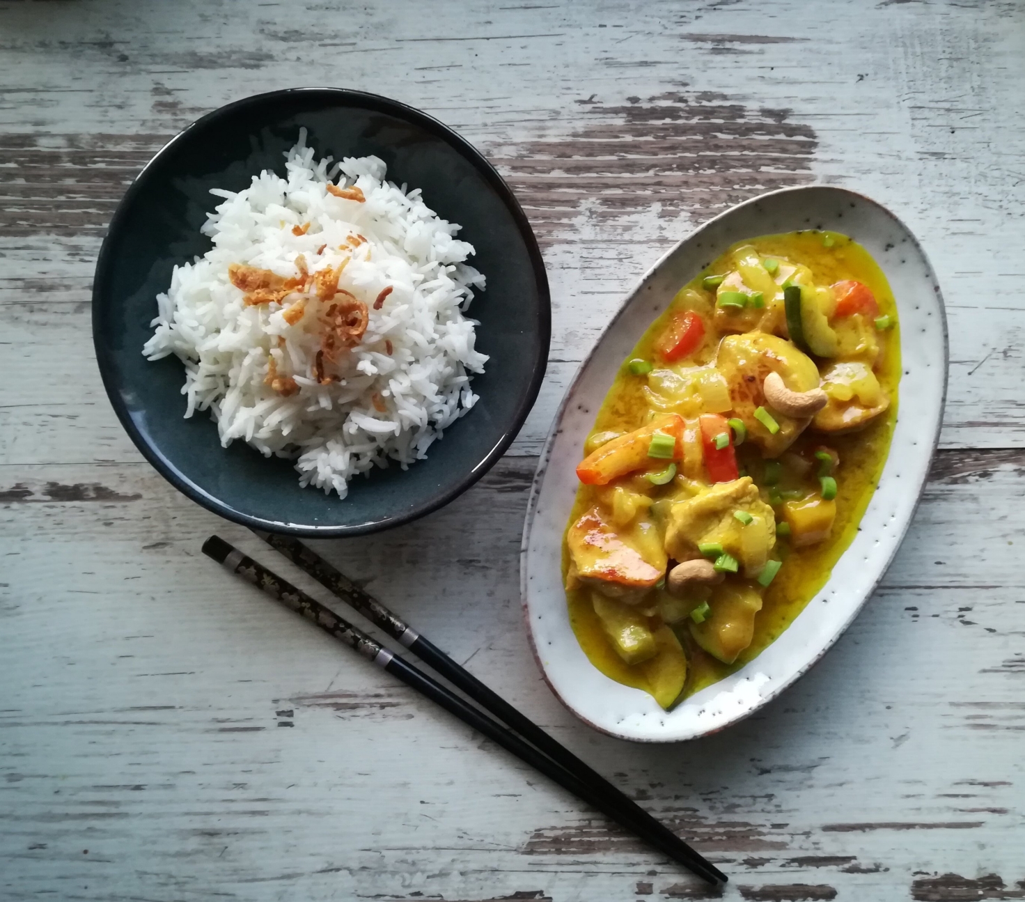 Puten-Curry mit Reis – Essen und genießen :-)